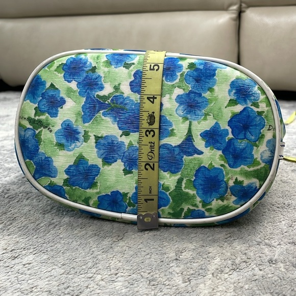Dooney & Bourke Petunia Watercolor Floral Hobo Shoulder Bucket Bag Blue Green - Picture 12 of 17